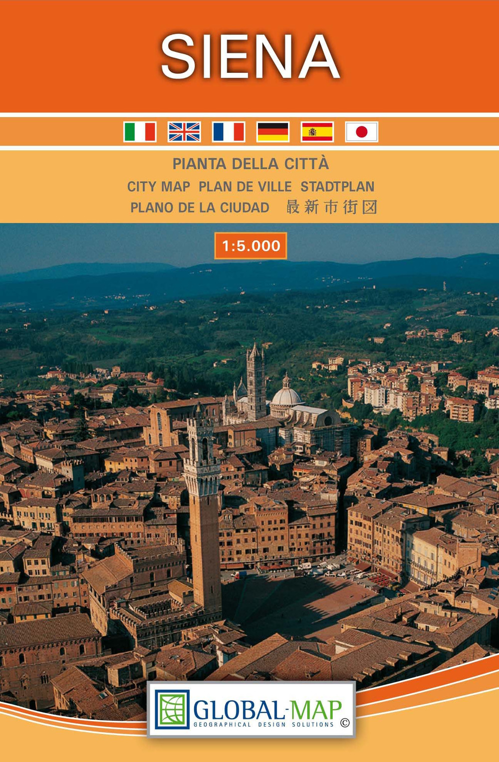 Siena. Pianta della città. 1:5000