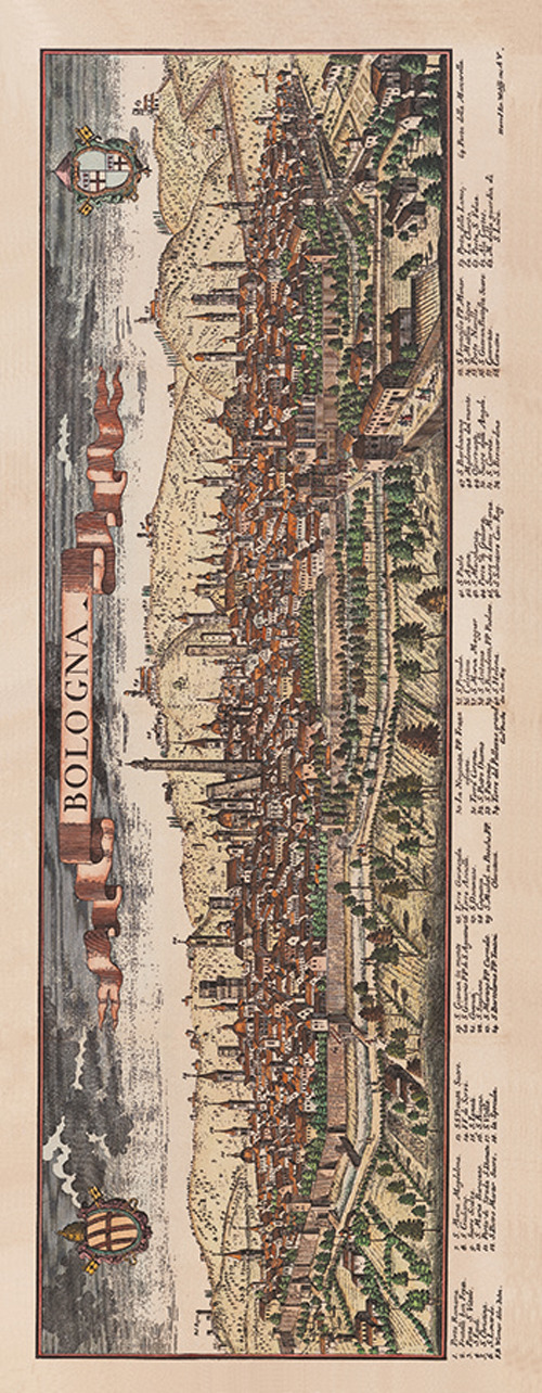 Veduta di Bologna (carta murale anticata in canvas)