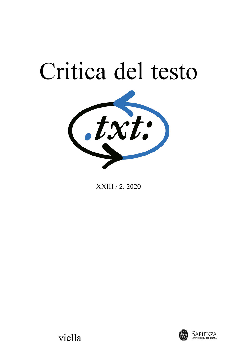 Critica del testo (2020). Vol. 23/2