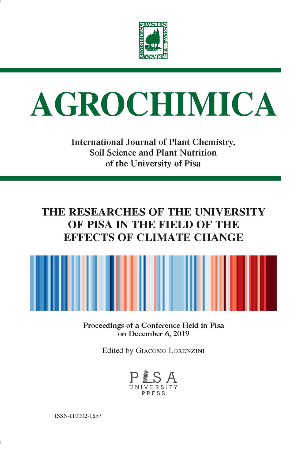 Agrochimica. The researches of University of Pisa in the field of the effects of climate change