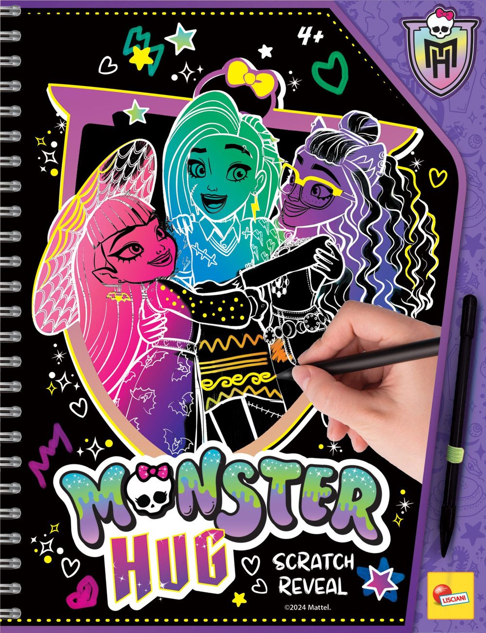 Monster hug scratch reveal. Monster High sketchbook. Ediz. a colori. Ediz. a spirale. Con penna