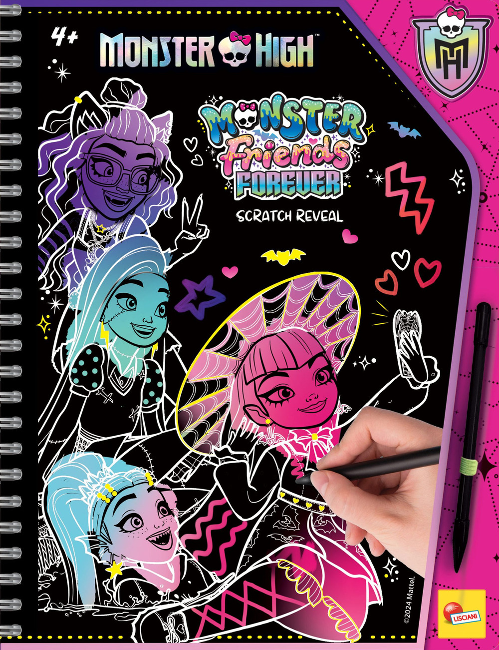 Monster friends forever scratch reveal. Monster High sketch book. Ediz. a colori. Ediz. a spirale. Con penna