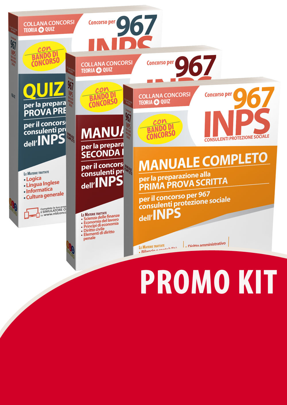 Kit Concorso per 967 consulenti protezione sociale INPS. Manuali-quiz