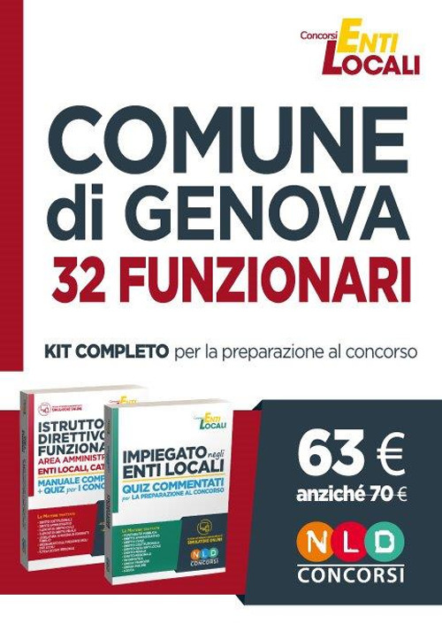 Comune di Genova. 32 funzionari. Kit completo per la preparazione al concorso. Con software di simulazione
