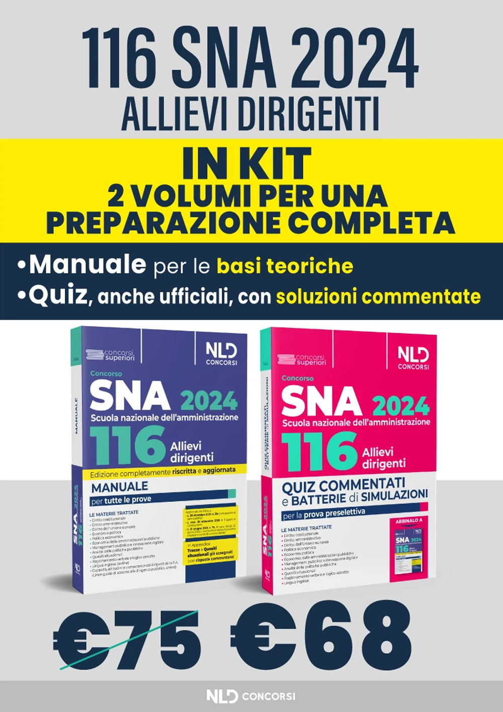 Concorso 116 allievi dirigenti SNA 2024. Manuale per la preparazione al concorso + Quiz commentati e batterie di simulazioni per la prova preselettiva