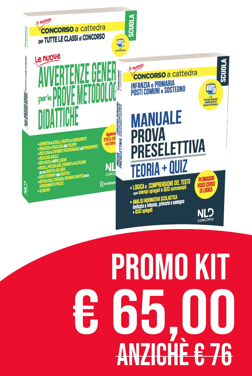 Concorso Scuola 2020 kit: le avvertenze generali per tutte le classi di concorso-Concorso ordinario scuola secondaria di I e II grado su posto comune e di sostegno. Manuale prova preselettiva. Teoria + quiz