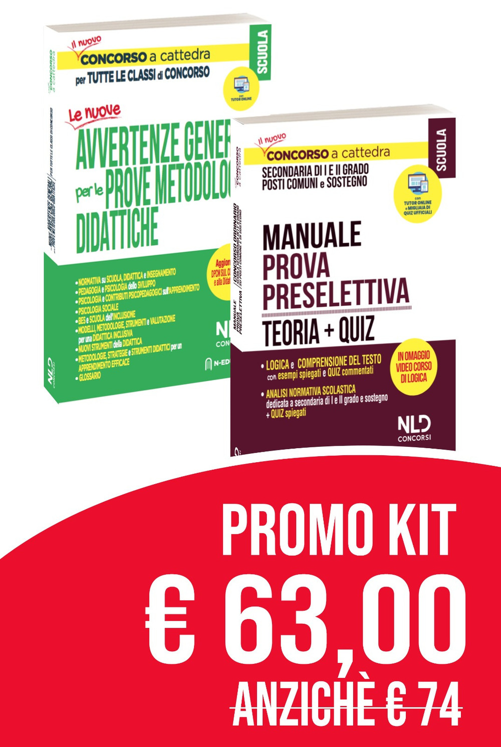 Concorso Scuola 2020 kit: le avvertenze generali per tutte le classi di concorso-Concorso ordinario scuola secondaria di I e II grado su posto comune e di sostegno. Manuale prova preselettiva. Teoria + quiz