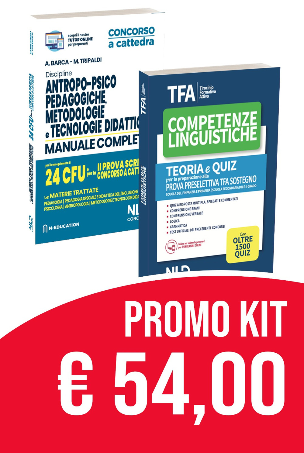 Concorso scuola 2020 kit: Discipline antropo-psico-pedagogiche, metodologie e tecnologie didattiche. Manuale completo per il conseguimento di 24 CFU e pela 2ª prova scritta concorso a cattedre-TFA. Competenze linguistiche. Teoria e quiz per la preparazion