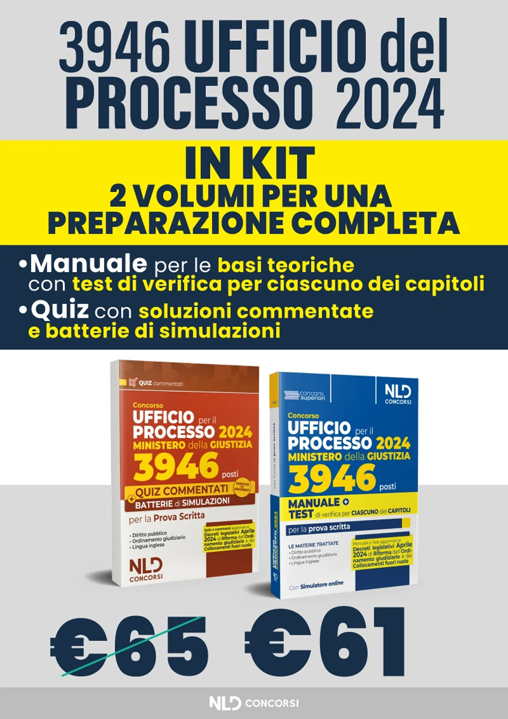 Concorso Ufficio del processo 3946 posti (UPP) Ministero della Giustizia. Kit Manuale + Quiz commentati 2024. Nuova ediz. Con espansione online