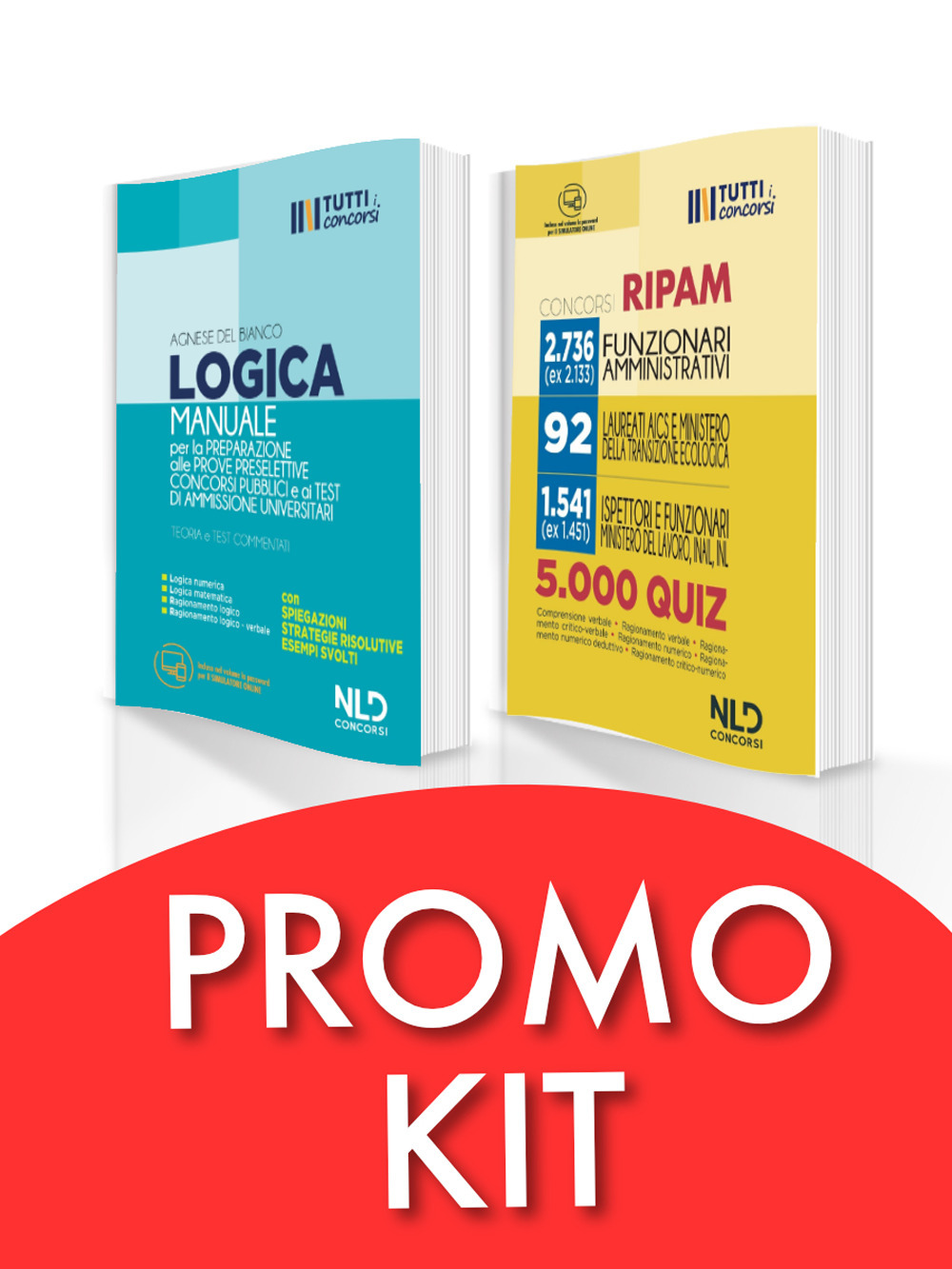 Kit completo di Logica: Manuale di logica per la preparazione alle prove preselettive dei concorsi pubblici e ai test di ammissione universitari-5000 quiz di logica RIPAM. Risolti e commentati prelevati dalle banche dati ufficiali