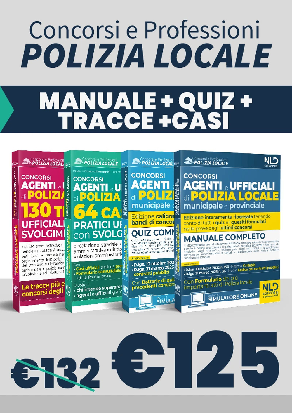 Concorso agenti e ufficiali di Polizia locale municipale e provinciale. Manuale completo-Quiz commentati-64 casi pratici ufficiali con svolgimento-130 tracce ufficiali con svolgimento