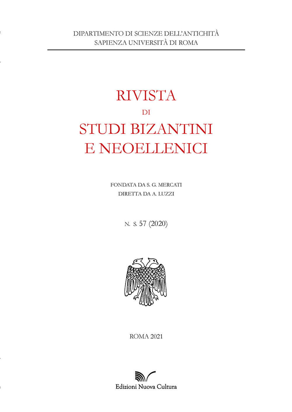 Rivista di studi bizantini e neoellenici (2020). Vol. 57