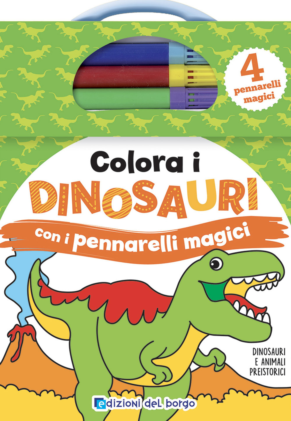 Colora i dinosauri con i pennarelli magici. Con gadget