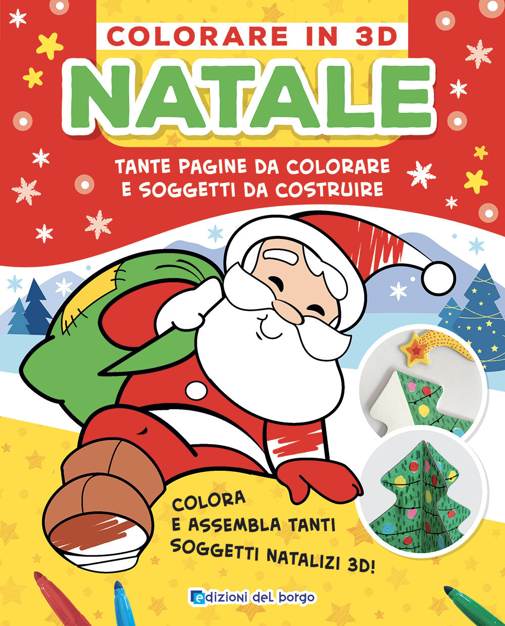 Natale. Colorare in 3D. Tante pagine da colorare e soggetti da costruire