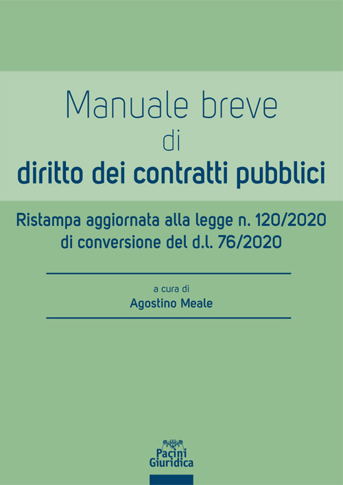 Manuale breve di diritto dei contratti pubblici