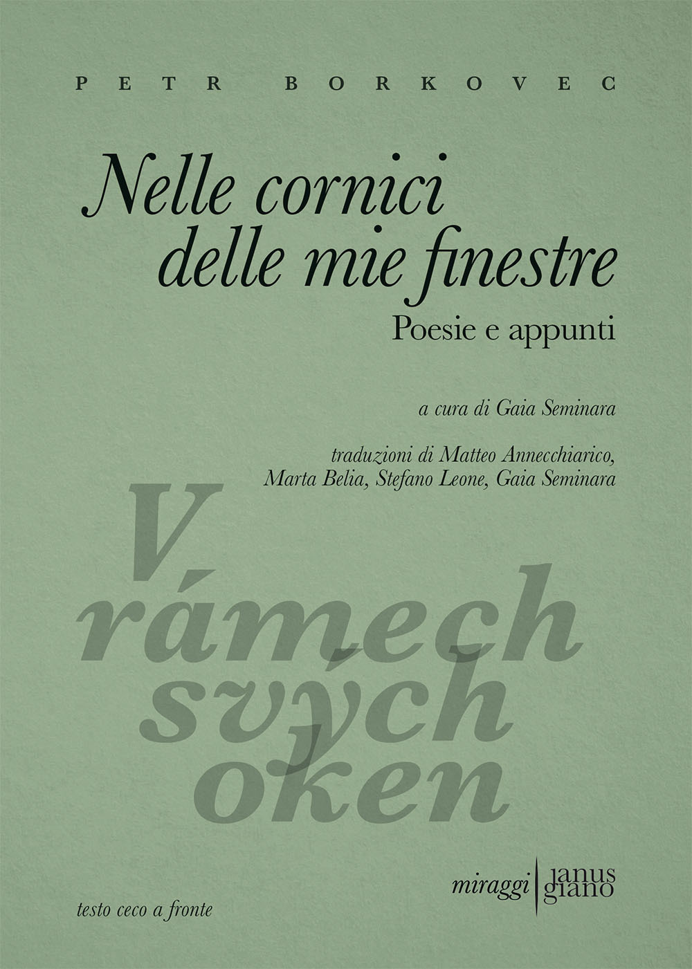 Nelle cornici delle mie finestre. Poesie e appunti. Testo ceco a fronte