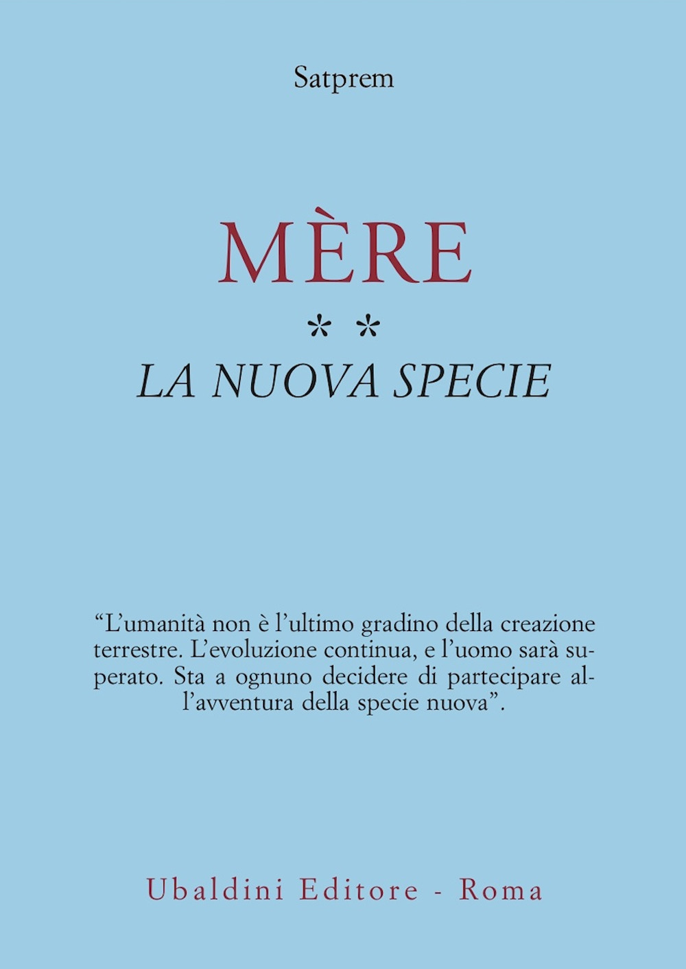 Mère. Vol. 2: La nuova specie