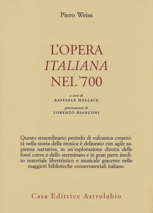 L'opera italiana nel '700