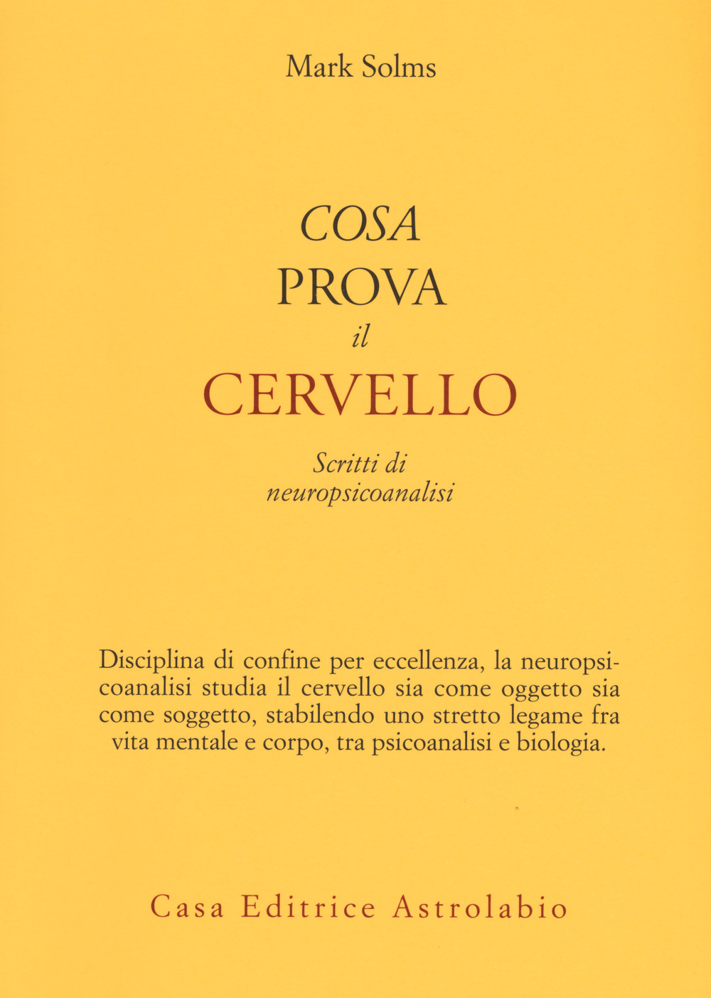 Cosa prova il cervello. Scritti di neuropsicoanalisi