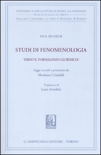 Studi di fenomenologia. Verso il formalismo giuridico?