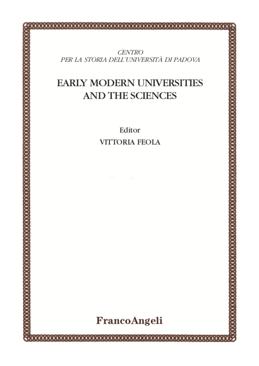 Early modern universities and the sciences
