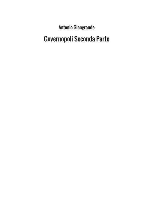 Governopoli. Vol. 2