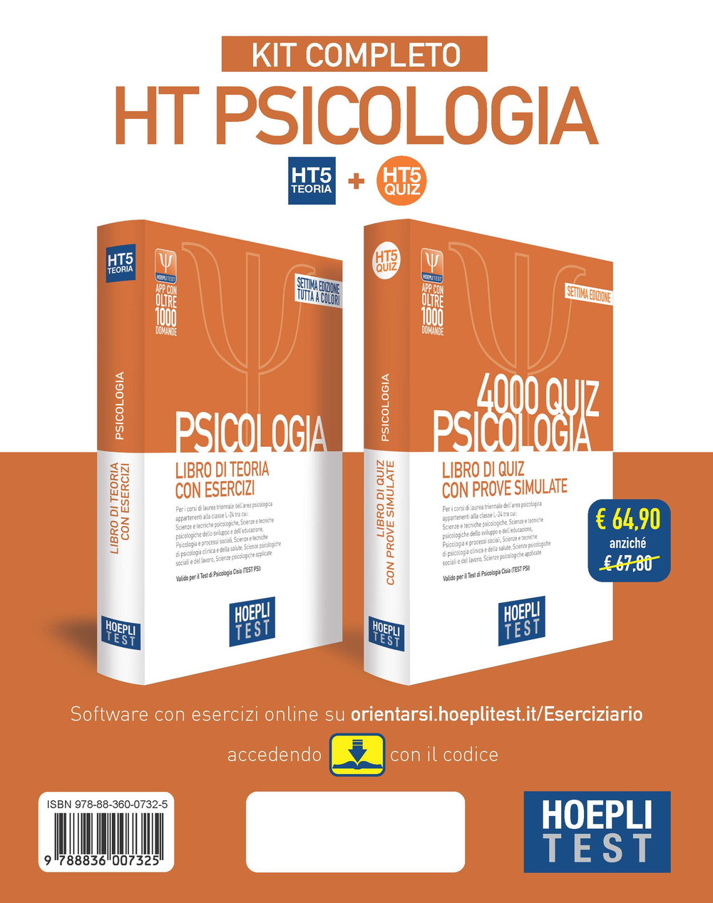 Hoepli test. Psicologia. Kit completo: Libro di teoria con esercizi-4000 quiz con prove simulate. Con Contenuto digitale per download