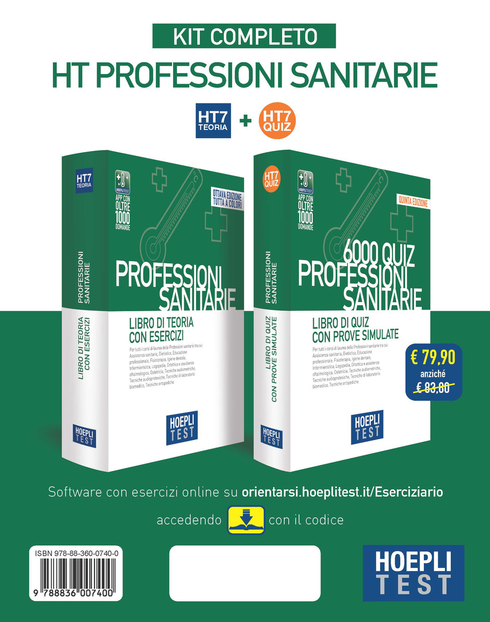 Hoepli test. Professioni sanitarie. Kit completo: Libro di teoria con esercizi-6000 Quiz con prove simulate. Con Contenuto digitale per download