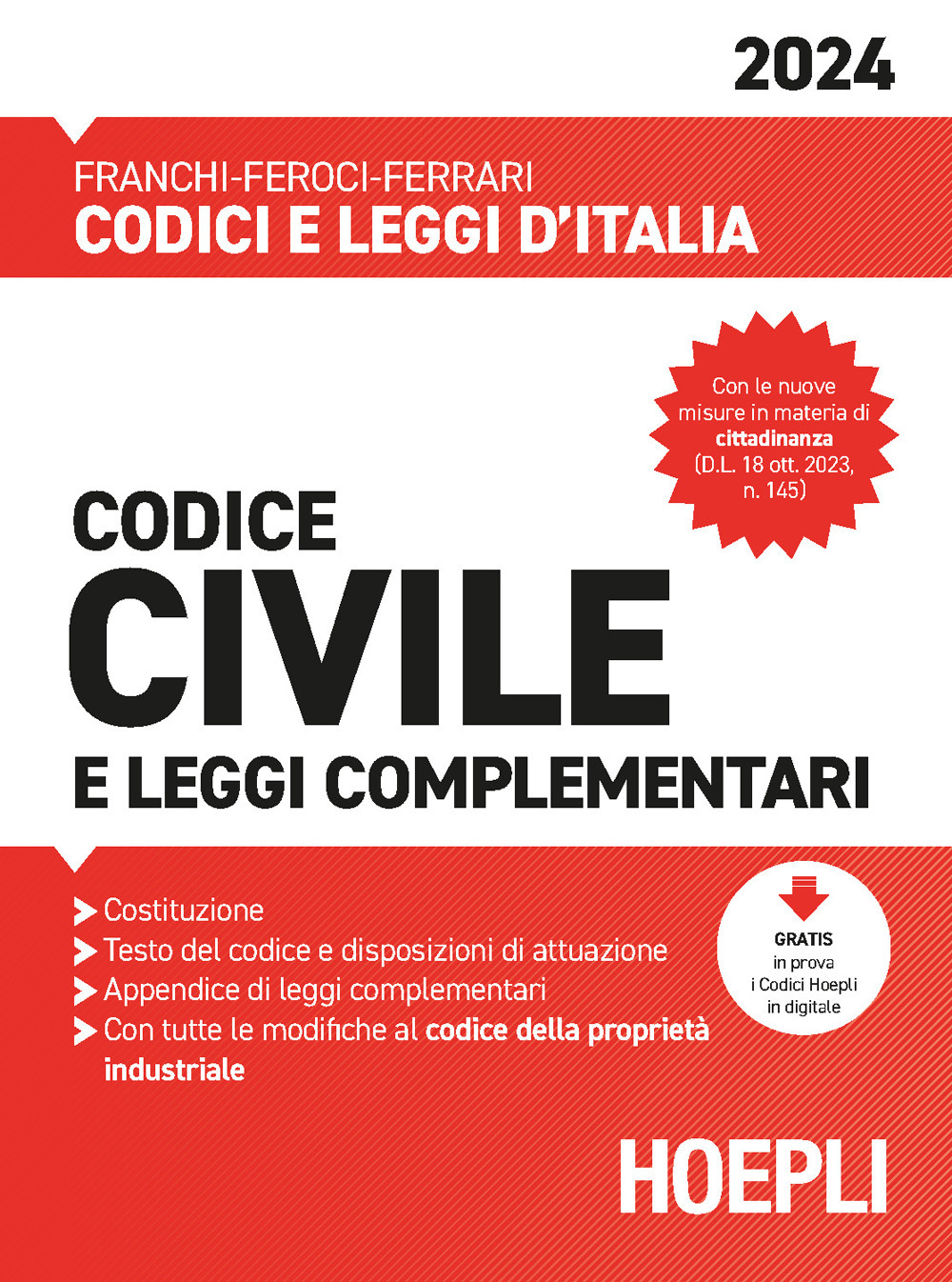 Codice civile e leggi complementari 2024. Con espansione online