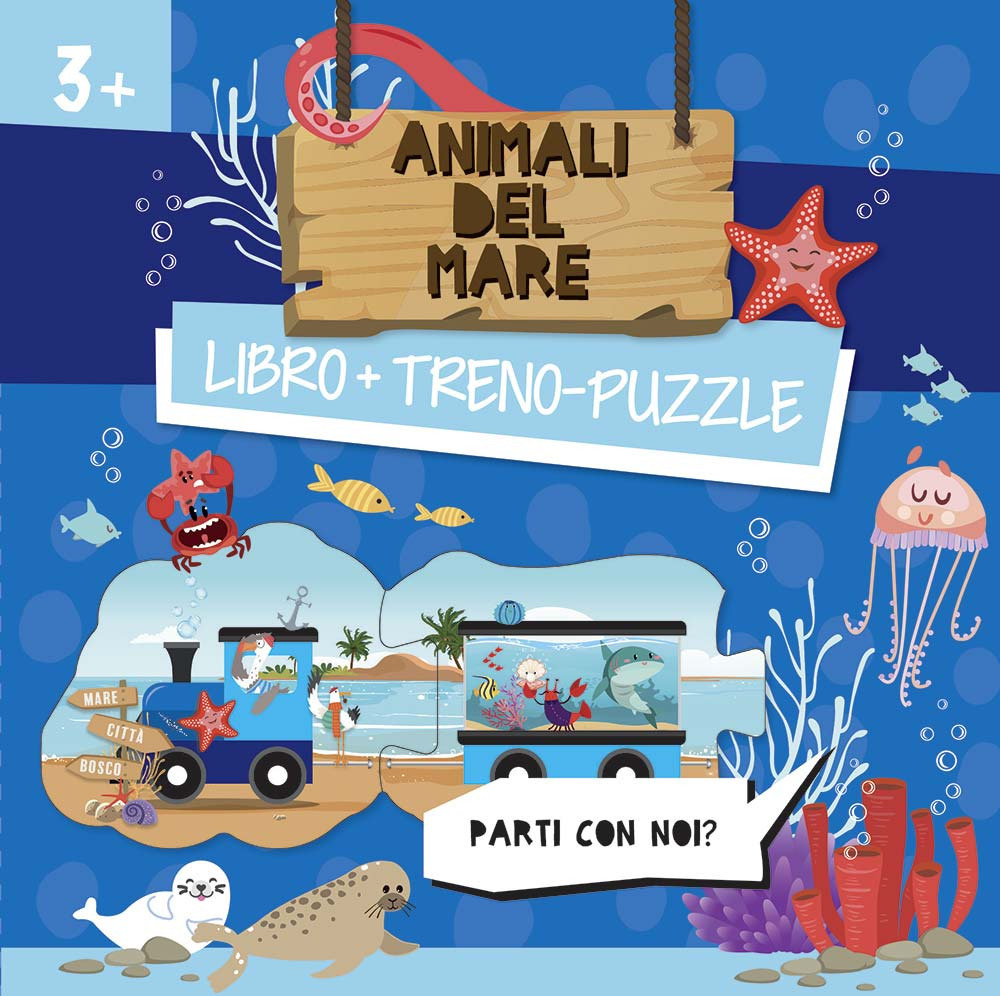 Animali del mare. Treno-puzzle. Ediz. a colori. Con puzzle