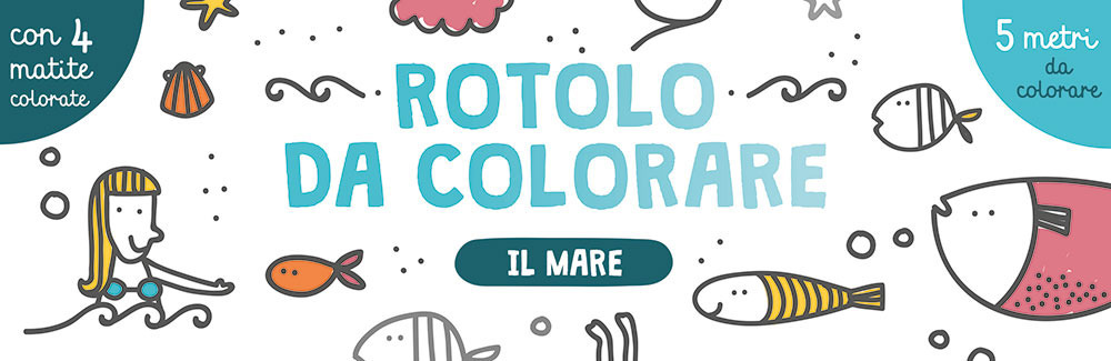 Il mare. Rotolo da colorare. Con 4 matite colorate