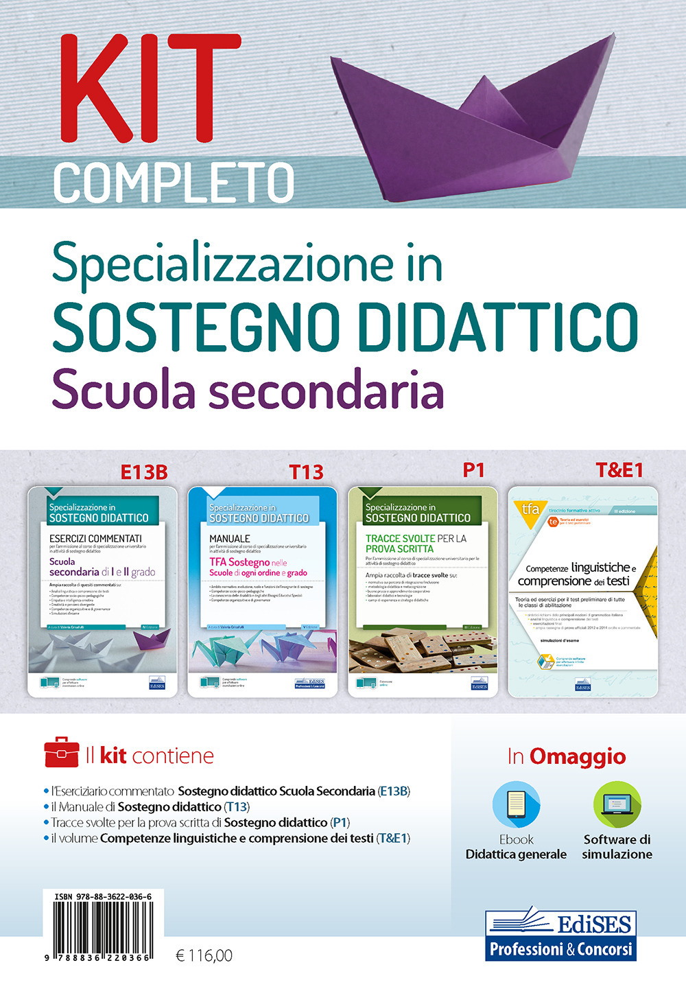 Kit completo specializzazione sostegno didattico Scuola Secondaria. Eserciziari, manuale e tracce svolte per tutte le prove. Con e-book. Con software di simulazione