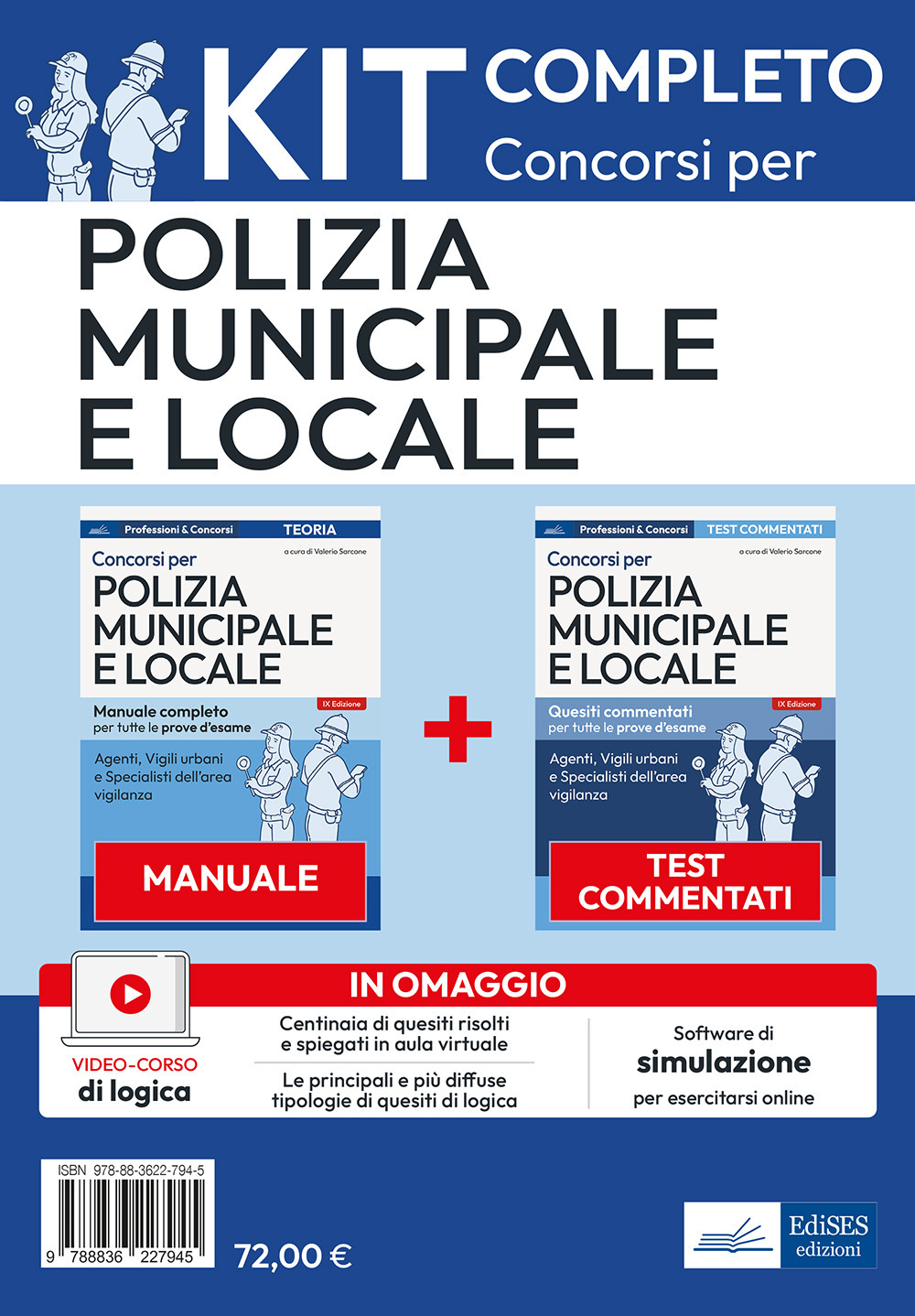 Kit per i concorsi in polizia municipale e locale. Manuale e test. Con software di simulazione. Con video-corso per quesiti logico-attitudinali