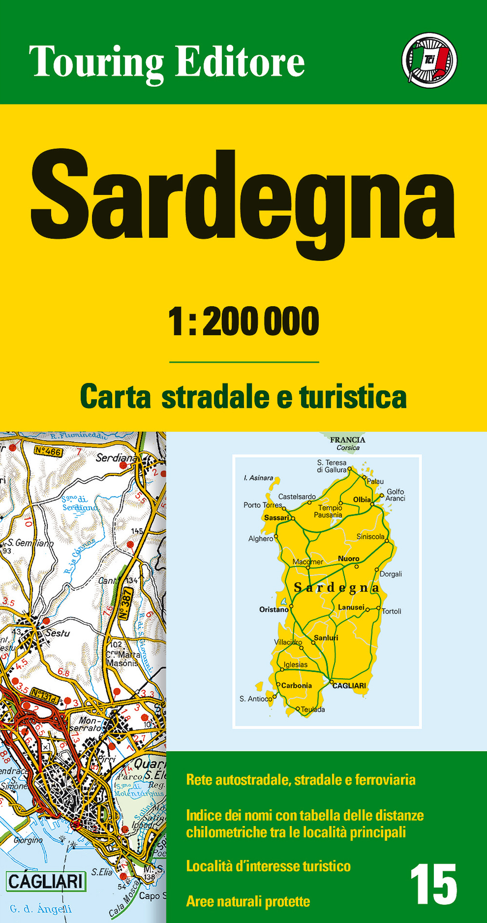 Sardegna 1:200.000. Carta stradale e turistica. Ediz. multilingue