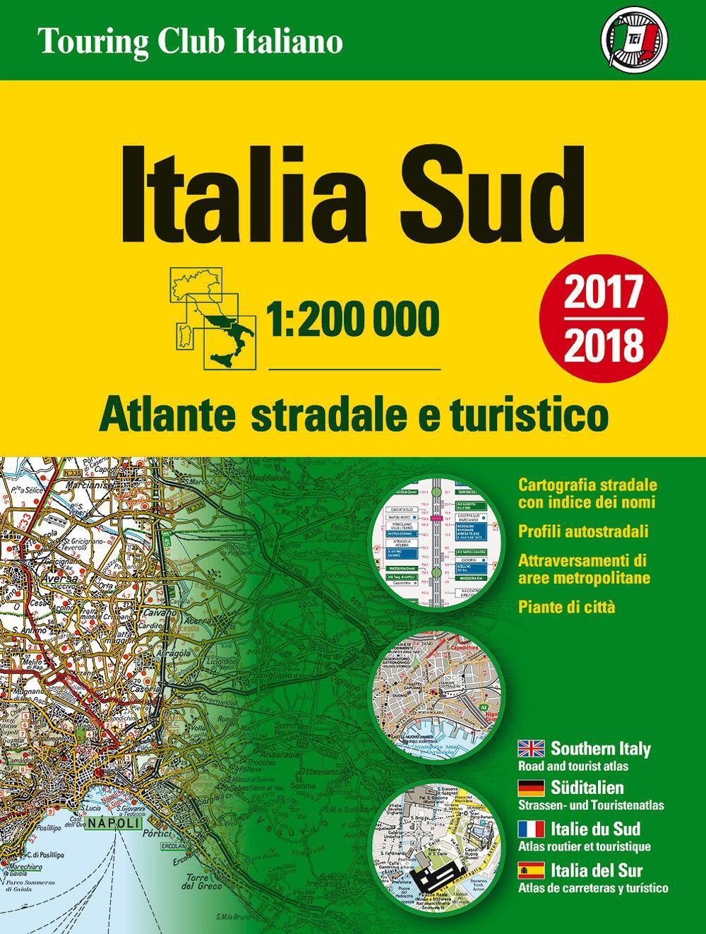 Atlante stradale Italia Sud 1:200.000. Ediz. multilingue