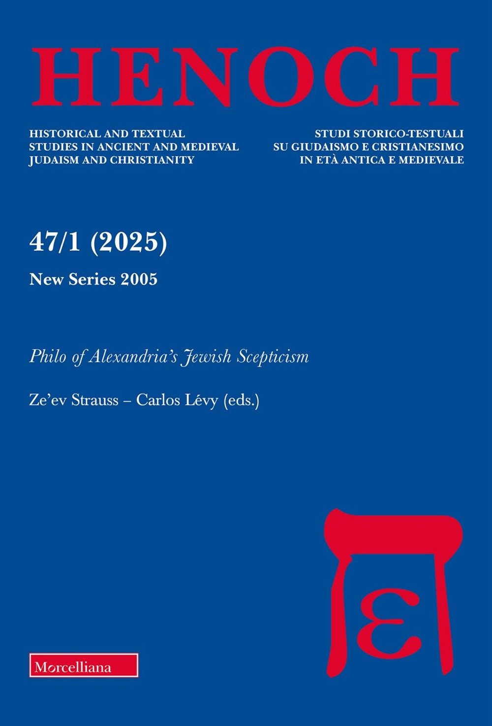 Henoch (2025). Vol. 1: Philo of Alexandria's Jewish Scepticism