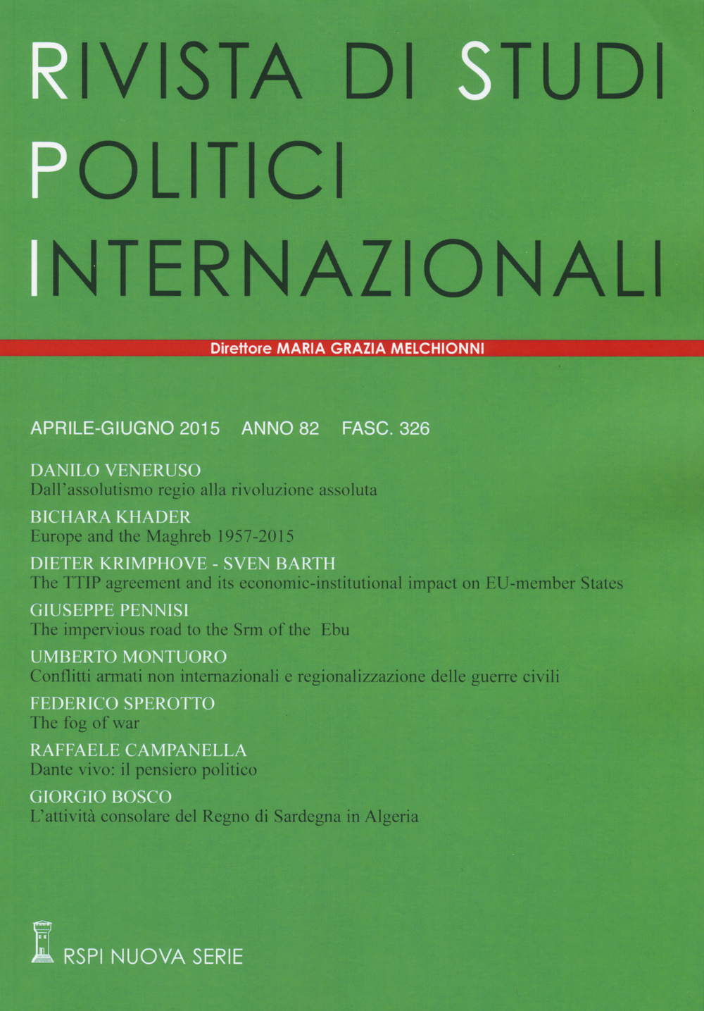 Rivista di studi politici internazionali (2015). Vol. 2