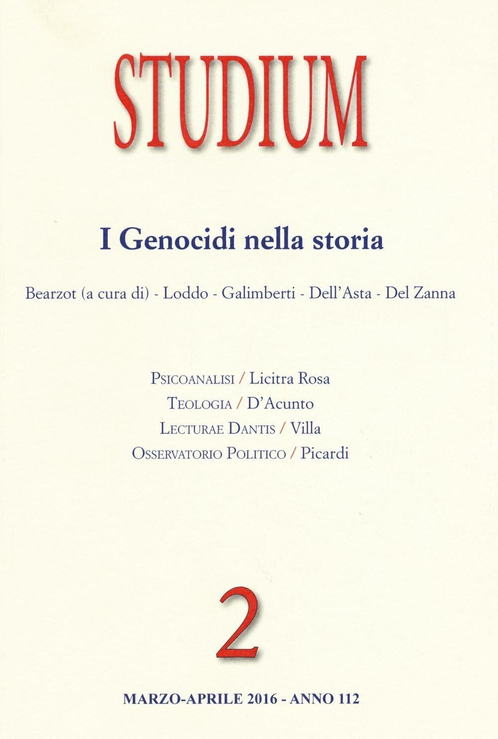 Studium (2016). Vol. 2: I genocidi nella storia