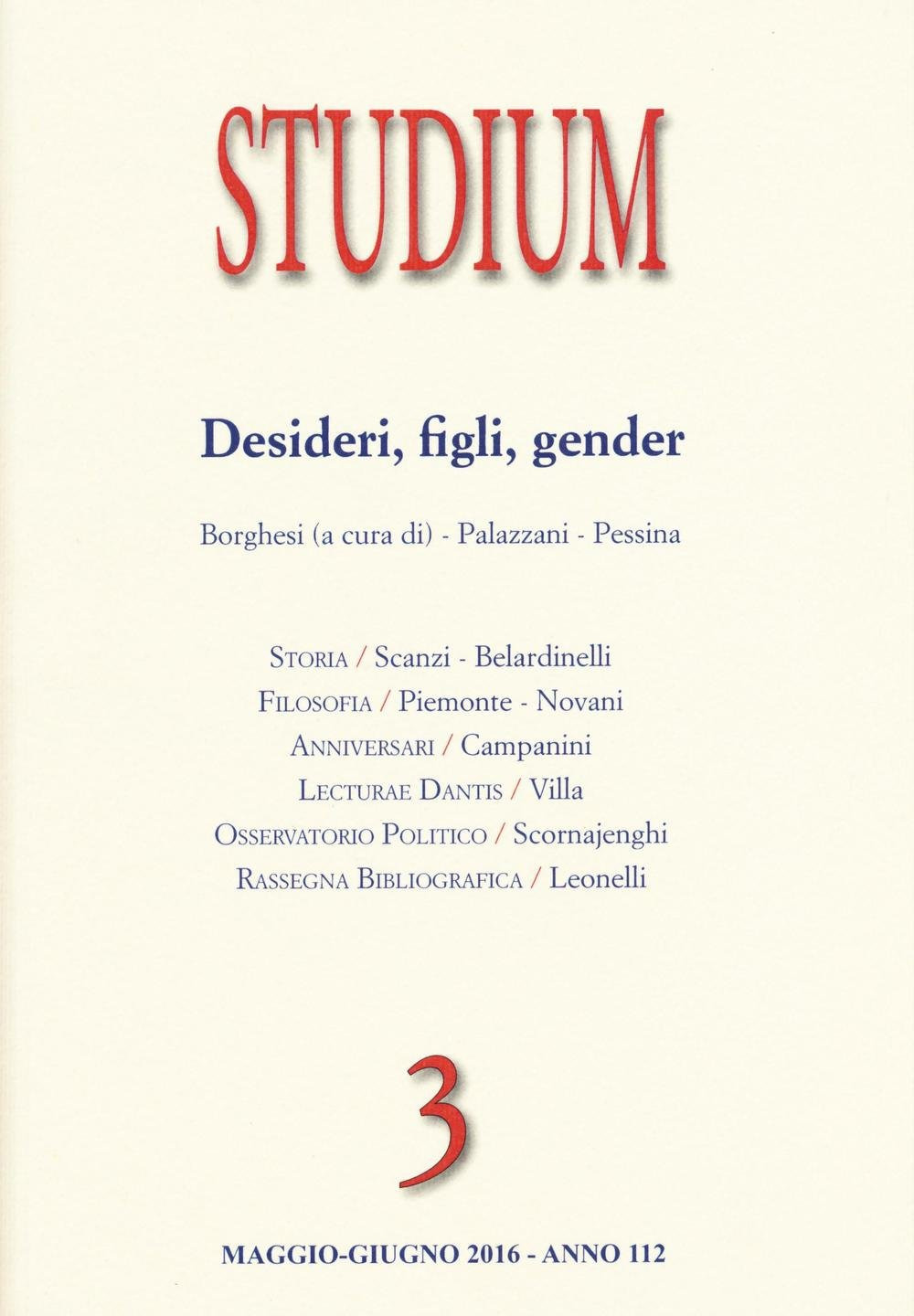 Studium (2016). Vol. 3: Gender, figli, desideri