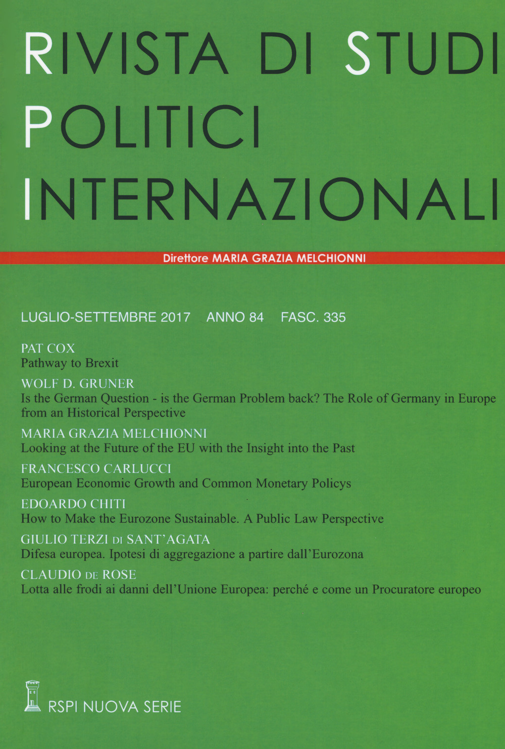 Rivista di studi politici internazionali (2017). Vol. 3