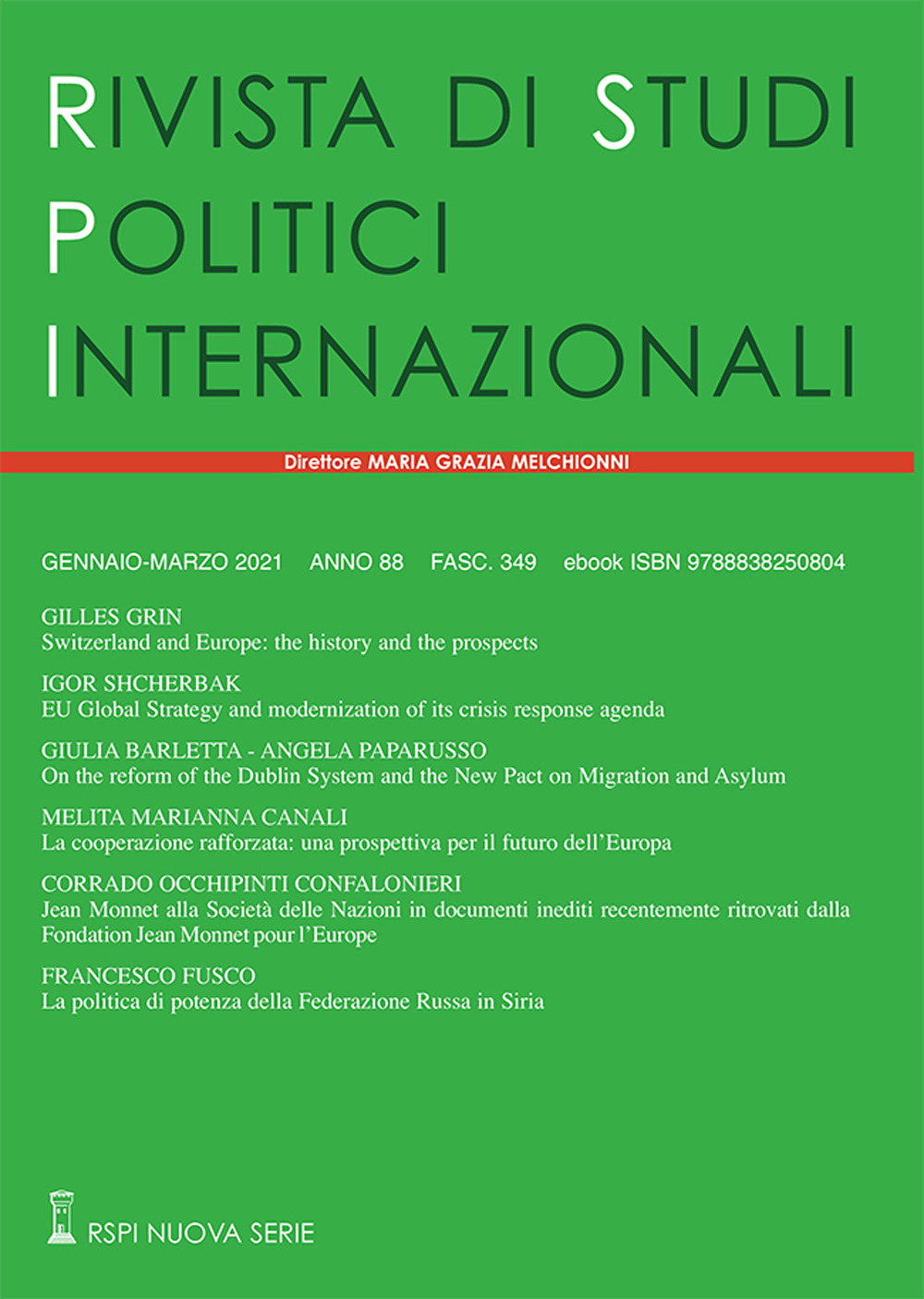 Rivista di studi politici internazionali (2021). Vol. 1