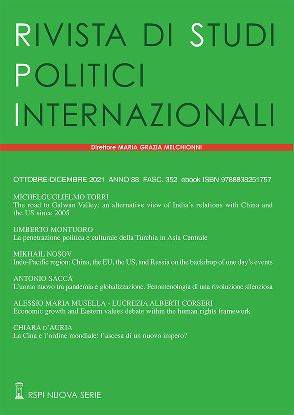 Rivista di studi politici internazionali (2021). Vol. 4