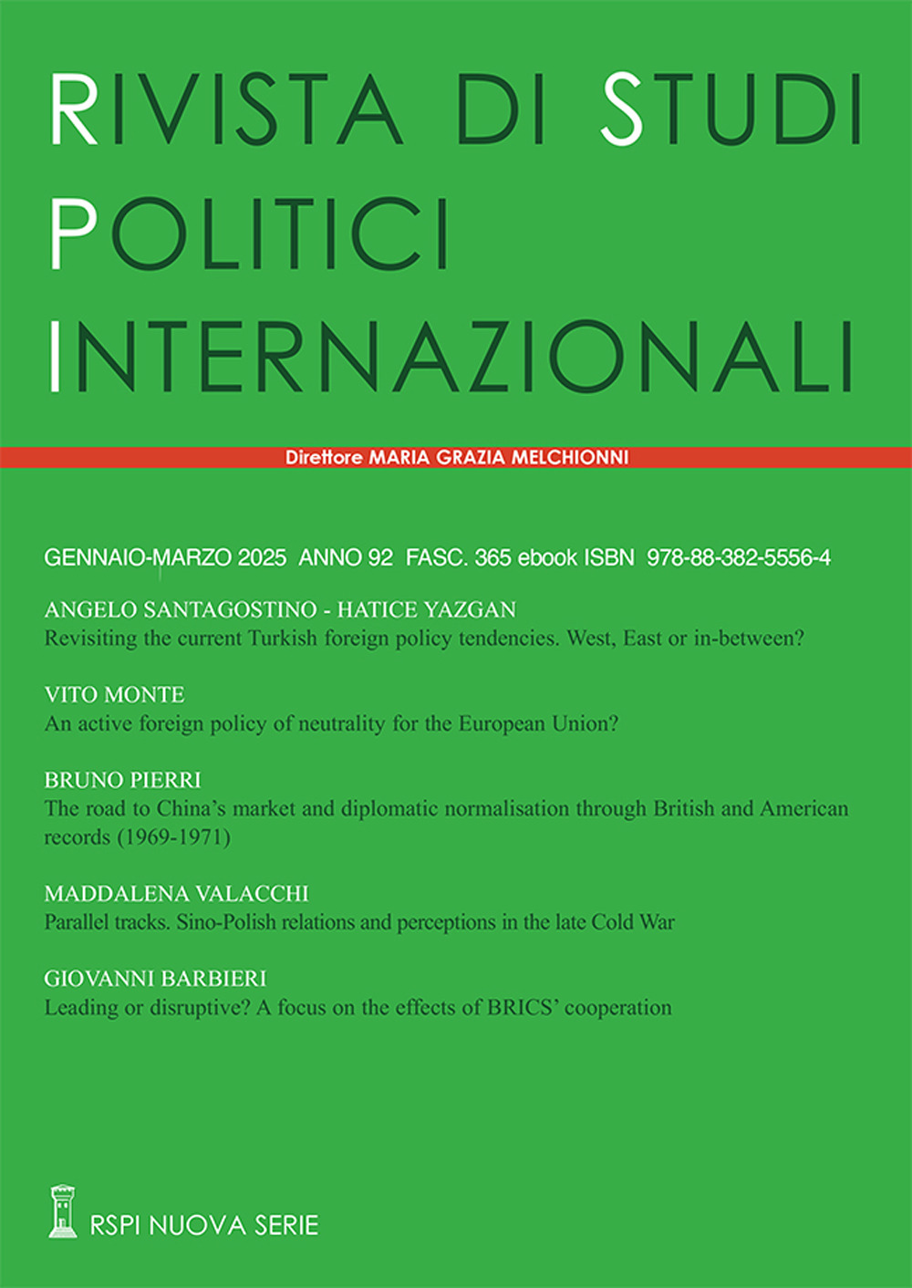 Rivista di studi politici internazionali (2025). Vol. 1