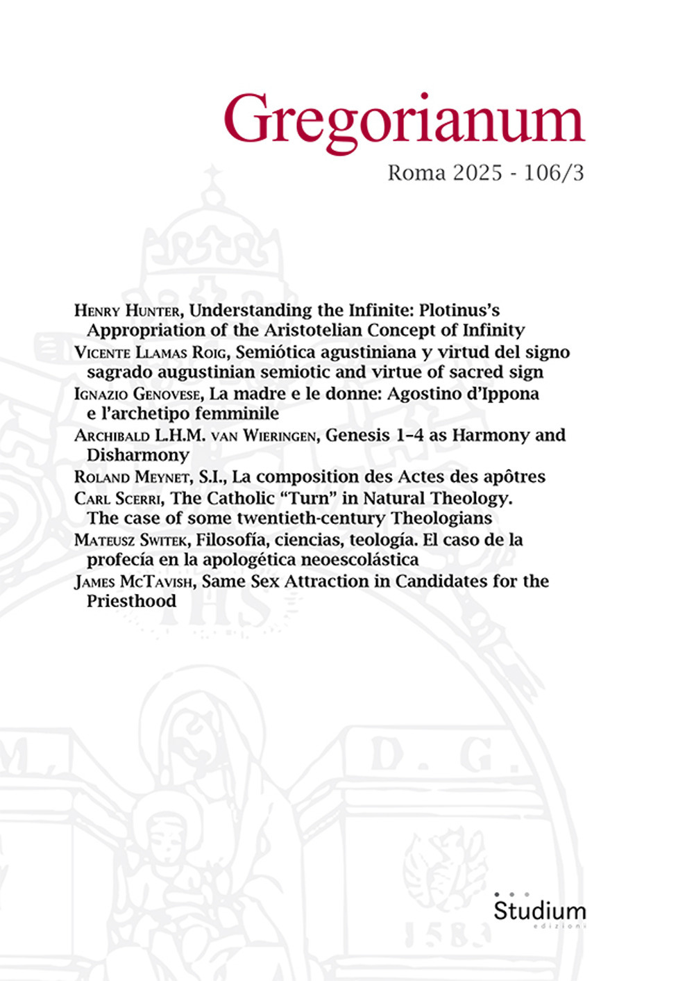 Gregorianum (2025). Vol. 3