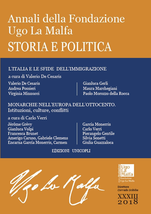 Annali della Fondazione Ugo La Malfa. Storia e politica (2018). Vol. 33
