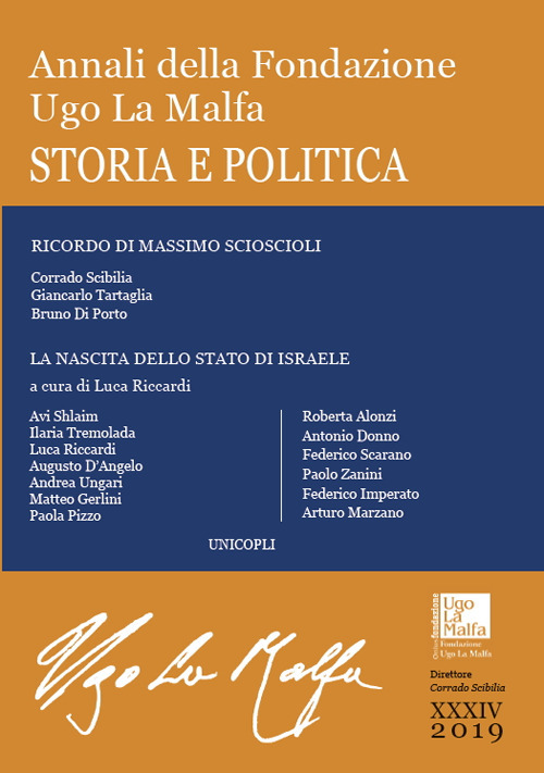 Annali della Fondazione Ugo La Malfa. Storia e politica (2019). Vol. 34