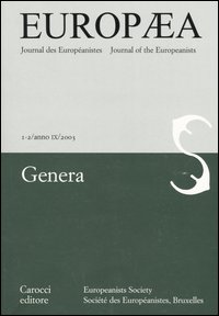 Europea. Journal des Européanistes-Journal of the Europeanists (2003) vol. 1-2