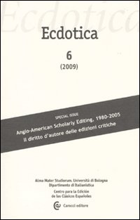 Ecdotica (2009). Vol. 6