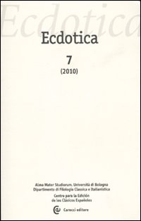 Ecdotica (2010). Vol. 7