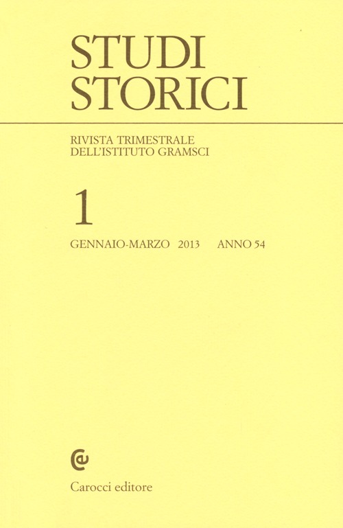 Studi storici (2013). Vol. 1